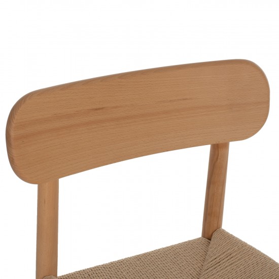 ΚΑΡΕΚΛΑ ΤΡΑΠΕΖΑΡΙΑΣ HELSINKI ΞΥΛΟ ΟΞΙΑΣ- ΣΧΟΙΝΙ ΦΥΣΙΚΟ 46,5x41x80Υεκ.