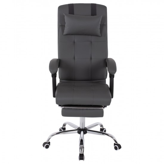 ΠΟΛΥΘΡΟΝΑ ΓΡΑΦΕΙΟΥ ΔΙΕΥΘΥΝΤΙΚΗ ΓΚΡΙ ΜΕ ΠΤΥΣΣΟΜΕΝΟ ΥΠΟΠΟΔΙΟ 58x71x128Y εκ.