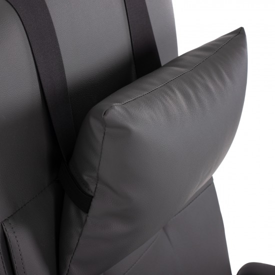 ΠΟΛΥΘΡΟΝΑ ΓΡΑΦΕΙΟΥ ΔΙΕΥΘΥΝΤΙΚΗ ΓΚΡΙ ΜΕ ΠΤΥΣΣΟΜΕΝΟ ΥΠΟΠΟΔΙΟ 58x71x128Y εκ.