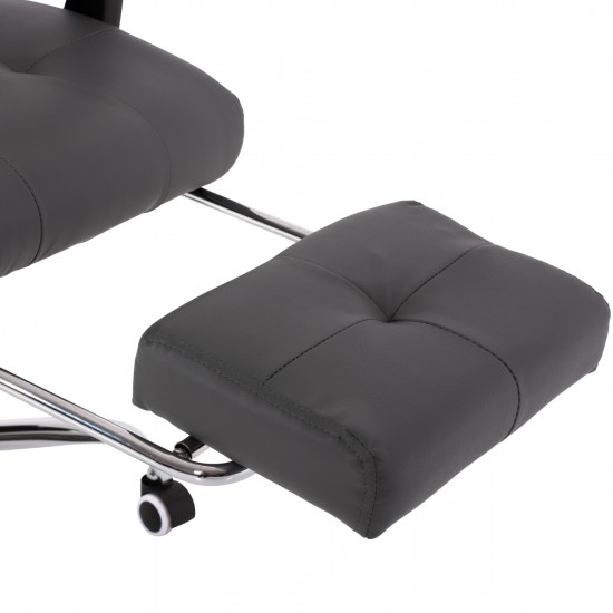 ΠΟΛΥΘΡΟΝΑ ΓΡΑΦΕΙΟΥ ΔΙΕΥΘΥΝΤΙΚΗ ΓΚΡΙ ΜΕ ΠΤΥΣΣΟΜΕΝΟ ΥΠΟΠΟΔΙΟ 58x71x128Y εκ.