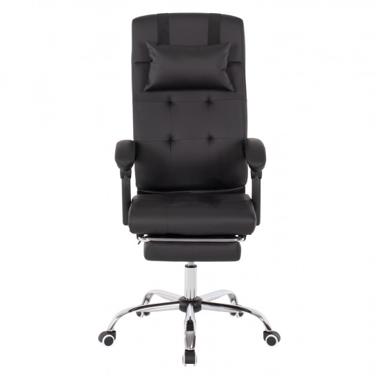 ΠΟΛΥΘΡΟΝΑ ΓΡΑΦΕΙΟΥ ΔΙΕΥΘΥΝΤΙΚΗ ΜΑΥΡΗ ΜΕ ΠΤΥΣΣΟΜΕΝΟ ΥΠΟΠΟΔΙΟ 58x71x128Y εκ.