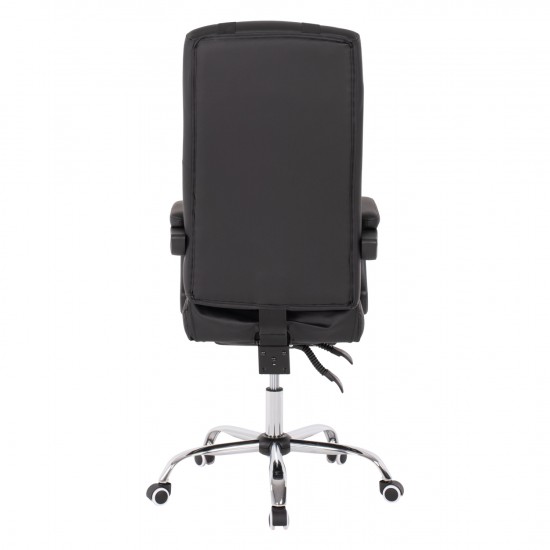 ΠΟΛΥΘΡΟΝΑ ΓΡΑΦΕΙΟΥ ΔΙΕΥΘΥΝΤΙΚΗ ΜΑΥΡΗ ΜΕ ΠΤΥΣΣΟΜΕΝΟ ΥΠΟΠΟΔΙΟ 58x71x128Y εκ.