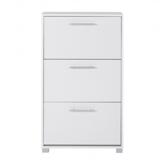 ΠΑΠΟΥΤΣΟΘΗΚΗ DAVINA ΜΕΛΑΜΙΝΗΣ 3ΘΕΣΕΩΝ ΛΕΥΚΗ 62Χ24Χ110Υ εκ.