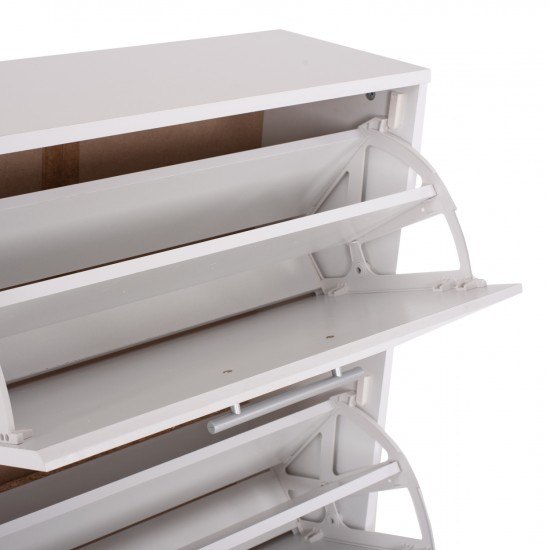 ΠΑΠΟΥΤΣΟΘΗΚΗ DAVINA ΜΕΛΑΜΙΝΗΣ 3ΘΕΣΕΩΝ ΛΕΥΚΗ 62Χ24Χ110Υ εκ.