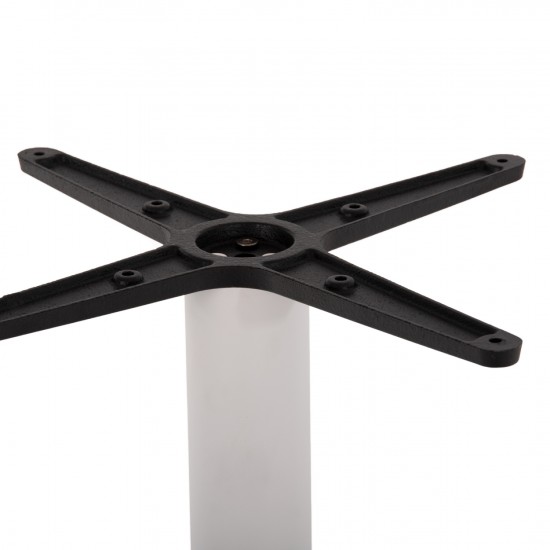 ΒΑΣΗ ΜΕΤΑΛΛΙΚΗ ΜΠΑΡ ΜΕΣΑΙΟΥ ΥΨΟΥΣ ΛΕΥΚΟ ΜΑΤ ΣΤΑΥΡΟΣ 46Χ46εκ 45Χ45Χ94Υεκ.