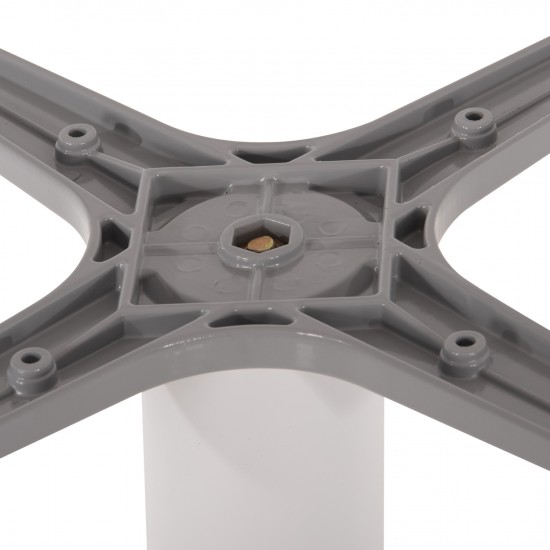 ΒΑΣΗ ΤΡΑΠΕΖΙΟΥ ΑΛΟΥΜΙΝΙΟΥ ΛΕΥΚΟ ΜΑΤ ΣΤΑΥΡΟΣ 48Χ48εκ 45Χ45Χ73Υεκ.