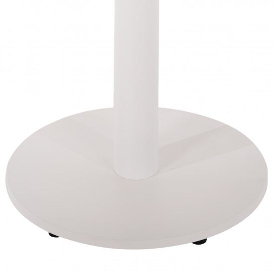 ΒΑΣΗ ΤΡΑΠΕΖΙΟΥ ΑΛΟΥΜΙΝΙΟΥ ΣΤΡΟΓΓΥΛΗ ΛΕΥΚΟ ΜΑΤ ΣΤΑΥΡΟΣ 48x48εκ Φ45x72Υεκ.