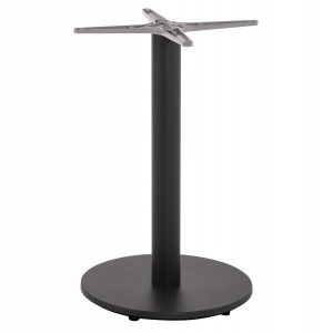 ΒΑΣΗ ΤΡΑΠΕΖΙΟΥ ΑΛΟΥΜΙΝΙΟΥ ΣΤΡΟΓΓΥΛΗ ΓΚΡΙ ΣΤΑΥΡΟΣ 48x48εκ Φ45x73Υεκ.