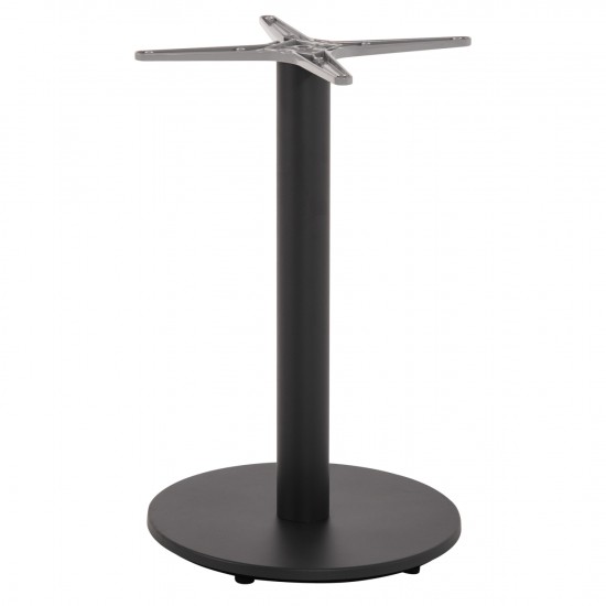 ΒΑΣΗ ΤΡΑΠΕΖΙΟΥ ΑΛΟΥΜΙΝΙΟΥ ΣΤΡΟΓΓΥΛΗ ΓΚΡΙ ΣΤΑΥΡΟΣ 48Χ48εκ Φ45Χ73Υεκ.