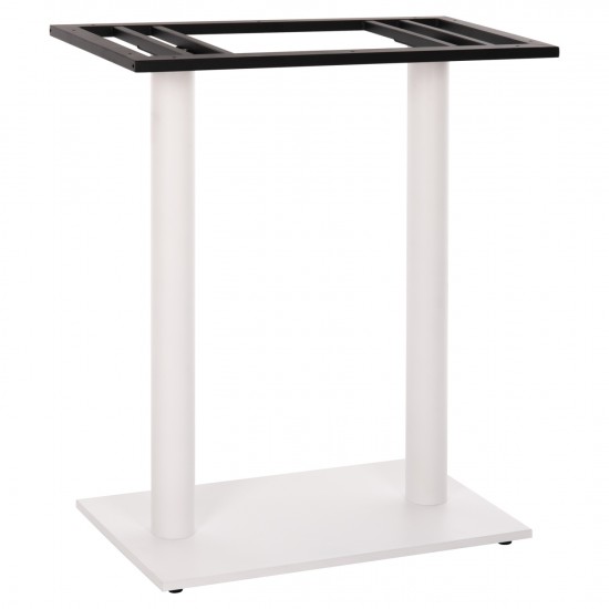 ΒΑΣΗ ΜΠΑΡ ΜΕΤΑΛΛΙΚΗ ΔΙΠΛΗ ΛΕΥΚΗ ΜΑΤ ΜΕΣΑΙΟΥ ΥΨΟΥΣ 80x40x90Υεκ