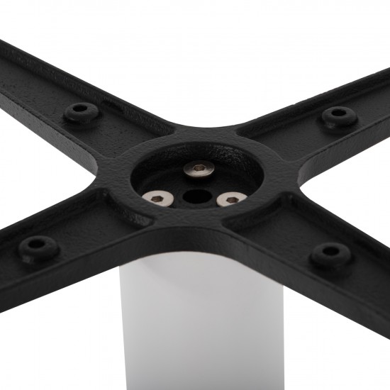 ΒΑΣΗ ΜΠΑΡ ΜΕΤΑΛΛΙΚΗ ΛΕΥΚΗ ΜΑΤ ΜΕ ΡΕΓΟΥΛΑΤΟΡΟΥΣ  45Χ45Χ107Yεκ.