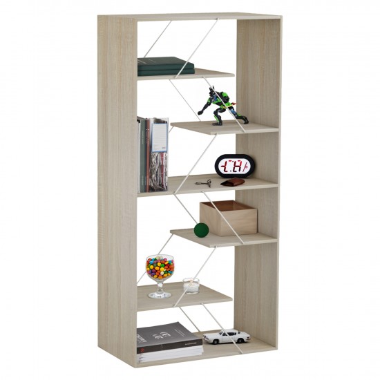 ΒΙΒΛΙΟΘΗΚΗ ΜΕΛΑΜΙΝΗΣ TARS SONAMA-ΛΕΥΚΟ 84x24x157Υεκ.