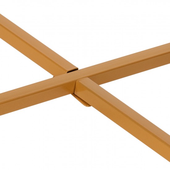 ΤΡΑΠΕΖΙ ΣΑΛΟΝΙΟΥ WHITE MARBLE ΜΕΛΑΜΙΝΗ-ΧΡΥΣΗ ΜΕΤΑΛΛΙΚΗ ΒΑΣΗ Φ80x48,5Yεκ.