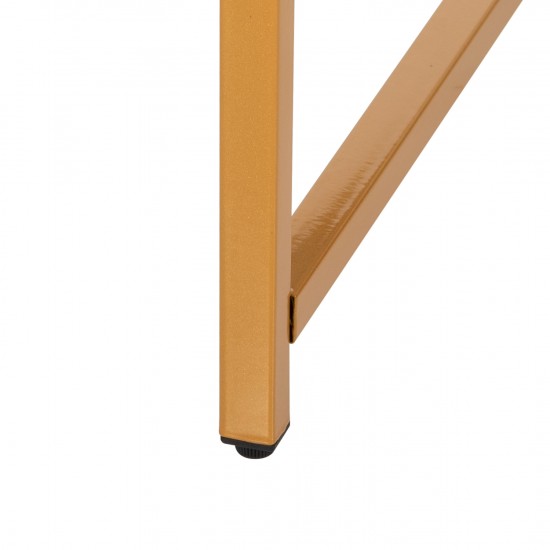 ΤΡΑΠΕΖΙ ΣΑΛΟΝΙΟΥ WHITE MARBLE ΜΕΛΑΜΙΝΗ-ΧΡΥΣΗ ΜΕΤΑΛΛΙΚΗ ΒΑΣΗ Φ80x48,5Yεκ.