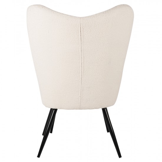 ΠΟΛΥΘΡΟΝΑ ΜΠΕΡΖΕΡΑ CRAWLEY ΜΕ ΥΠΟΠΟΔΙΟ ΥΦΑΣΜΑ ΜΠΟΥΚΛΕ ΛΕΥΚΟ 70x74x105Y εκ.