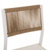 ΚΑΡΕΚΛΑ ΑΛΟΥΜΙΝΙΟΥ ΛΕΥΚΗ ΜΠΕΖ RATTAN & TEXTLINE 46x55,5x83 εκ.