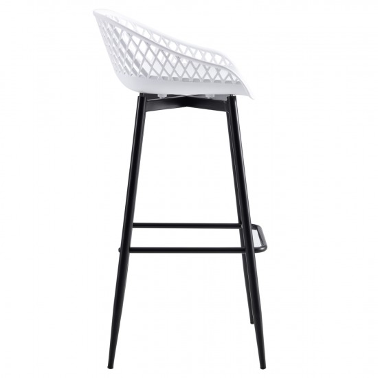 ΣΚΑΜΠΟ ΠΟΛΥΠΡΟΠΥΛΕΝΙΟΥ ΛΕΥΚΟ ΜΕ ΜΕΤΑΛΛΙΚΑ ΜΑΥΡΑ ΠΟΔΙΑ 45x45x97Υ εκ.