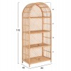 ΒΙΒΛΙΟΘΗΚΗ ΑΠΟ ΦΥΣΙΚΟ RATTAN ΣΕ ΦΥΣΙΚΟ ΧΡΩΜΑ 80x40x182Υεκ.