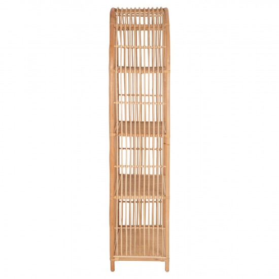 ΒΙΒΛΙΟΘΗΚΗ ΑΠΟ ΦΥΣΙΚΟ RATTAN ΣΕ ΦΥΣΙΚΟ ΧΡΩΜΑ 80x40x182Υεκ.