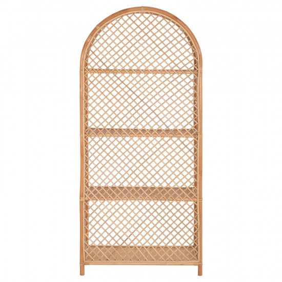 ΒΙΒΛΙΟΘΗΚΗ ΑΠΟ ΦΥΣΙΚΟ RATTAN ΣΕ ΦΥΣΙΚΟ ΧΡΩΜΑ 80x40x182Υεκ.