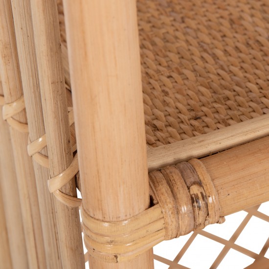 ΒΙΒΛΙΟΘΗΚΗ ΑΠΟ ΦΥΣΙΚΟ RATTAN ΣΕ ΦΥΣΙΚΟ ΧΡΩΜΑ 80x40x182Υεκ.