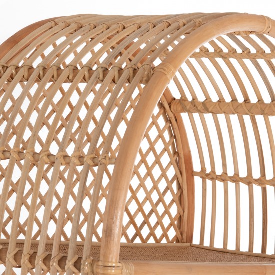 ΒΙΒΛΙΟΘΗΚΗ ΑΠΟ ΦΥΣΙΚΟ RATTAN ΣΕ ΦΥΣΙΚΟ ΧΡΩΜΑ 80x40x182Υεκ.