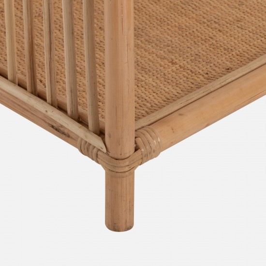 ΒΙΒΛΙΟΘΗΚΗ ΑΠΟ ΦΥΣΙΚΟ RATTAN ΣΕ ΦΥΣΙΚΟ ΧΡΩΜΑ 80x40x182Υεκ.