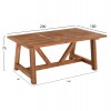 ΤΡΑΠΕΖΙ ΤΡΑΠΕΖΑΡΙΑΣ PLUTON RECYCLED TEAK ΣΕ ΦΥΣΙΚΟ ΧΡΩΜΑ 200X100X75Yεκ.