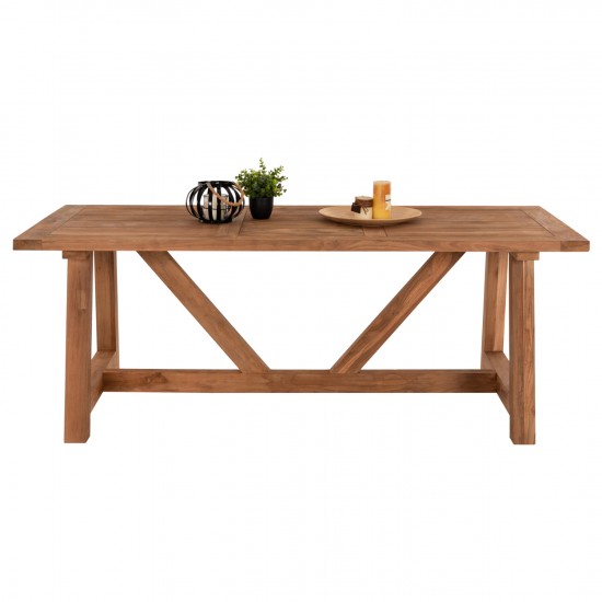 ΤΡΑΠΕΖΙ ΤΡΑΠΕΖΑΡΙΑΣ PLUTON RECYCLED TEAK ΣΕ ΦΥΣΙΚΟ ΧΡΩΜΑ 200X100X75Yεκ.