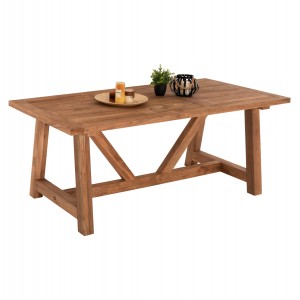 ΤΡΑΠΕΖΙ ΤΡΑΠΕΖΑΡΙΑΣ PLUTON RECYCLED TEAK ΣΕ ΦΥΣΙΚΟ ΧΡΩΜΑ 200X100X75Yεκ.