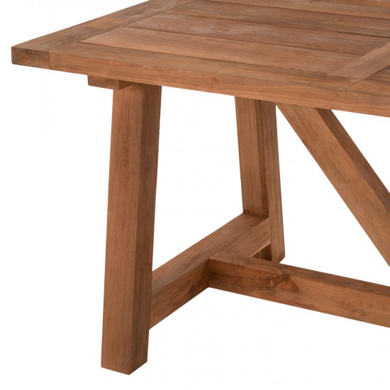 ΤΡΑΠΕΖΙ ΤΡΑΠΕΖΑΡΙΑΣ PLUTON RECYCLED TEAK ΣΕ ΦΥΣΙΚΟ ΧΡΩΜΑ 200X100X75Yεκ.