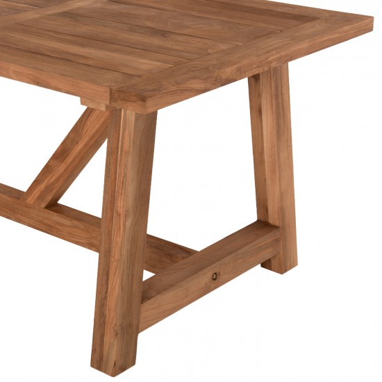 ΤΡΑΠΕΖΙ ΤΡΑΠΕΖΑΡΙΑΣ PLUTON RECYCLED TEAK ΣΕ ΦΥΣΙΚΟ ΧΡΩΜΑ 200X100X75Yεκ.
