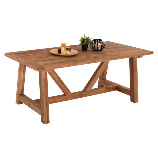 ΤΡΑΠΕΖΙ ΤΡΑΠΕΖΑΡΙΑΣ PLUTON RECYCLED TEAK ΣΕ ΦΥΣΙΚΟ ΧΡΩΜΑ 200X100X75Yεκ.