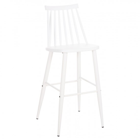 ΣΚΑΜΠΟ ΜΠΑΡ ΨΗΛΟ VANESSA ΛΕΥΚΟ PP & ΛΕΥΚΑ ΜΕΤΑΛ.ΠΟΔΙΑ 47x48,5x107Υεκ.