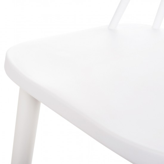 ΣΚΑΜΠΟ ΜΠΑΡ ΨΗΛΟ VANESSA ΛΕΥΚΟ PP & ΛΕΥΚΑ ΜΕΤΑΛ.ΠΟΔΙΑ 47x48,5x107Υεκ.