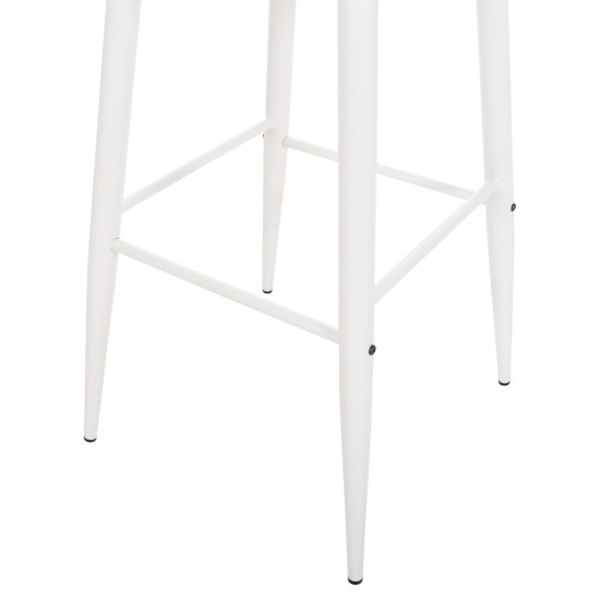 ΣΚΑΜΠΟ ΜΠΑΡ ΨΗΛΟ VANESSA ΛΕΥΚΟ PP & ΛΕΥΚΑ ΜΕΤΑΛ.ΠΟΔΙΑ 47x48,5x107Υεκ.