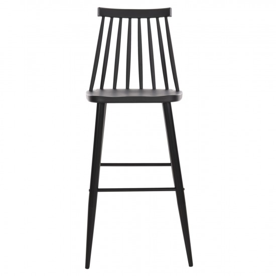 ΣΚΑΜΠΟ ΜΠΑΡ ΨΗΛΟ VANESSA ΜΑΥΡΟ PP & ΜΑΥΡΑ ΜΕΤΑΛ.ΠΟΔΙΑ 47x48,5x107Υεκ.