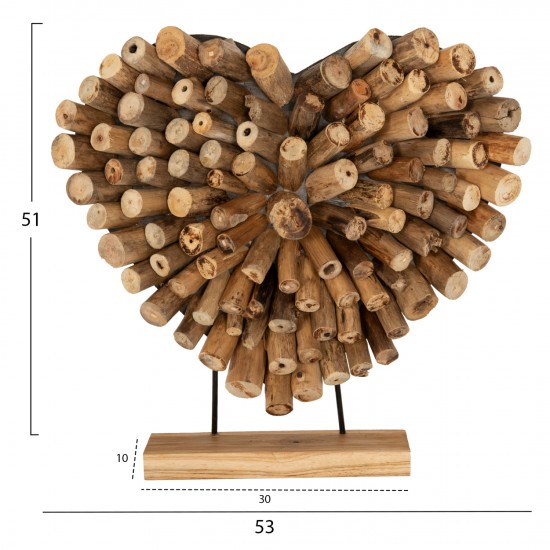 ΕΠΙΤΡΑΠΕΖΙΟ ΔΙΑΚΟΣΜΗΤΙΚΟ ΣΧΗΜΑ ΚΑΡΔΙΑ ΚΛΑΔΙΑ ΤΕΑΚ 53x5x51Yεκ.