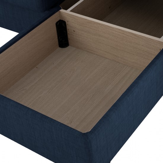 ΚΑΝΑΠΕΣ ΚΡΕΒΑΤΙ GHUFRAN ΓΩΝΙΑ ΑΝΑΣΤΡΕΨΙΜΗ ΜΠΛΕ 200x133x77Yεκ.