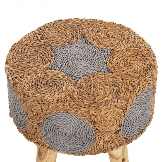 ΣΚΑΜΠΟ BEAM ΞΥΛΟ ΤΕΑΚ ΚΑΙ SEAGRASS ΣΕ ΦΥΣΙΚΟ & ΜΑΥΡΟ Φ43x45Yεκ.