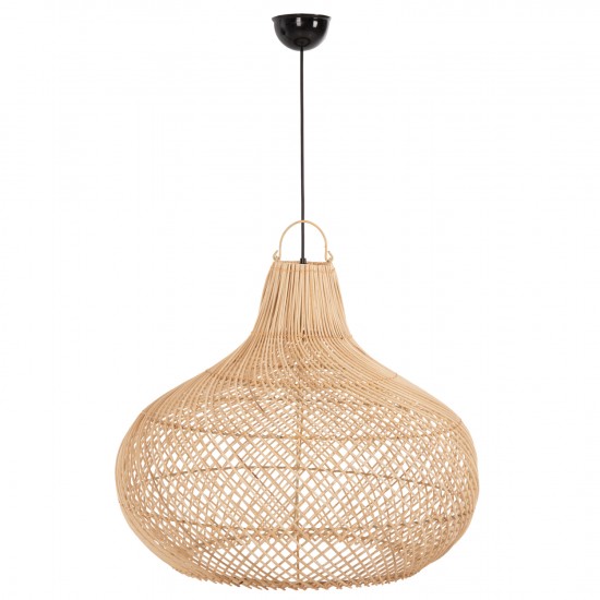 ΦΩΤΙΣΤΙΚΟ ΟΡΟΦΗΣ ΚΡΕΜΑΣΤΟ ΦΥΣΙΚΟ RATTAN ΣΕ ΦΥΣΙΚΟ ΧΡΩΜΑ Φ54x46-141Υεκ.