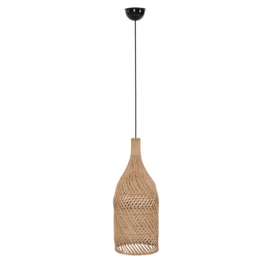 ΦΩΤΙΣΤΙΚΟ ΟΡΟΦΗΣ ΚΡΕΜΑΣΤΟ ΑΠΟ RATTAN ΣΕ ΦΥΣΙΚΟ ΧΡΩΜΑ Φ28x68,5Yεκ.