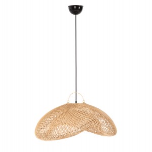 ΦΩΤΙΣΤΙΚΟ ΟΡΟΦΗΣ ΚΡΕΜΑΣΤΟ RATTAN ΣΕ ΦΥΣΙΚΟ ΧΡΩΜΑ 62x52x27-35Υεκ.