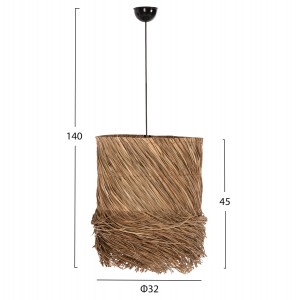 ΦΩΤΙΣΤΙΚΟ ΟΡΟΦΗΣ ΚΡΕΜΑΣΤΟ SEAGRASS ΣΕ ΦΥΣΙΚΟ ΧΡΩΜΑ Φ32x45-140Υεκ.