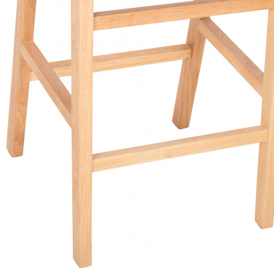 ΣΚΑΜΠΟ ΜΕΣΑΙΟΥ ΥΨΟΥΣ FELIPE TOON ΞΥΛΟ ΦΥΣΙΚΟ ΚΑΦΕ PU 45x47x94Yεκ.