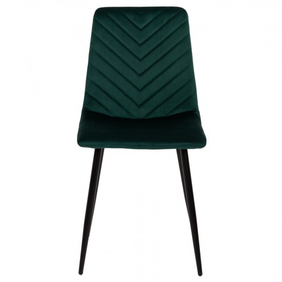 ΚΑΡΕΚΛΑ LATRELL ΒΕΛΟΥΔΟ ΚΥΠΑΡΙΣΣΙ ΜΕ ΜΑΥΡΑ ΜΕΤΑΛΛΙΚΑ ΠΟΔΙΑ 43x54x88Υεκ.