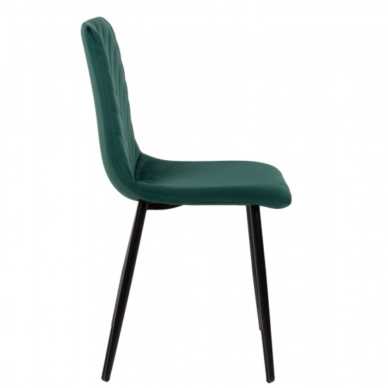 ΚΑΡΕΚΛΑ LATRELL ΒΕΛΟΥΔΟ ΚΥΠΑΡΙΣΣΙ ΜΕ ΜΑΥΡΑ ΜΕΤΑΛΛΙΚΑ ΠΟΔΙΑ 43x54x88Υεκ.