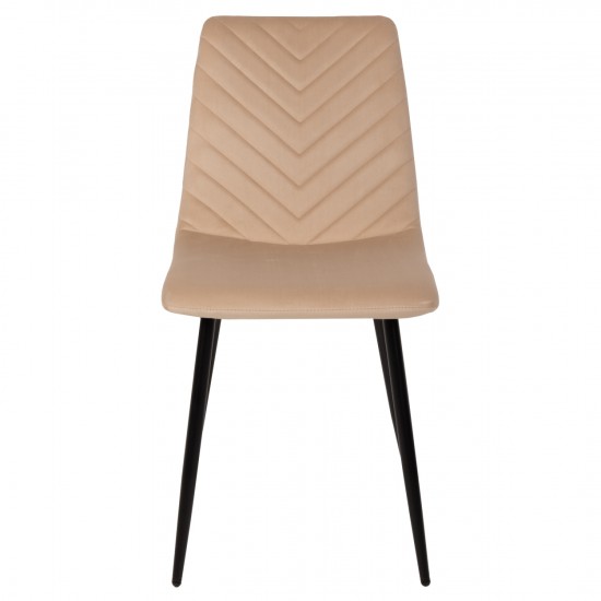 ΚΑΡΕΚΛΑ LATRELL ΒΕΛΟΥΔΟ ΕΚΡΟΥ ΜΕ ΜΑΥΡΑ ΜΕΤΑΛΛΙΚΑ ΠΟΔΙΑ 43x54x88Υεκ.