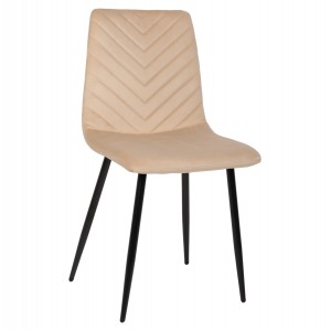 ΚΑΡΕΚΛΑ LATRELL ΒΕΛΟΥΔΟ ΕΚΡΟΥ ΜΕ ΜΑΥΡΑ ΜΕΤΑΛΛΙΚΑ ΠΟΔΙΑ 43x54x88Υεκ.