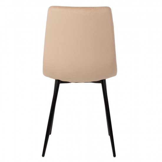 ΚΑΡΕΚΛΑ LATRELL ΒΕΛΟΥΔΟ ΕΚΡΟΥ ΜΕ ΜΑΥΡΑ ΜΕΤΑΛΛΙΚΑ ΠΟΔΙΑ 43x54x88Υεκ.